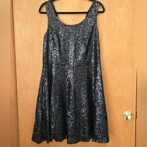 B. Smart Black Sequin Cocktail Dress